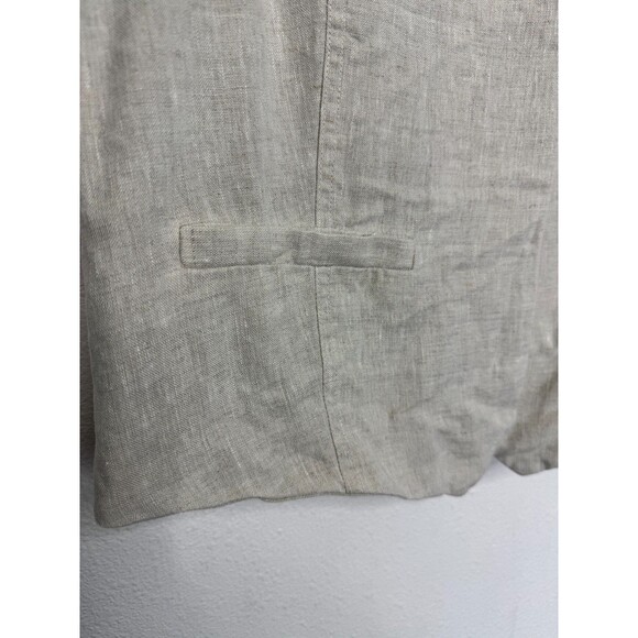 Madewell Size 16 Linen Vest Natural Undyed Single Breasted Button Up V-neck - Picture 7 of 13